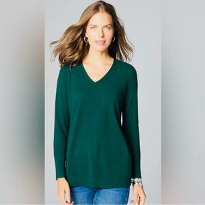 J.Jill forest green v-neck pullover sweater size 2X NWT